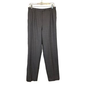 Pendleton Gray 100% Virgin Wool Pants Women Sz 10 High Rise Straight Leg Lined